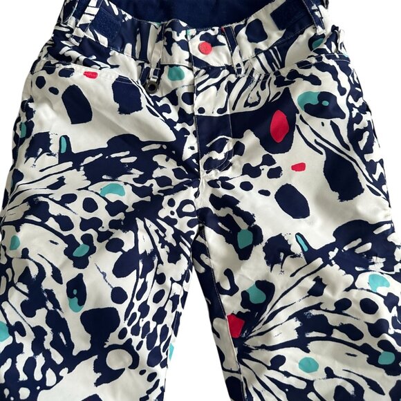 ROXY Girls Navy Butterfly Ski Winter Pants Size Medium - Picture 2 of 8
